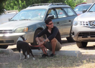 Bryan Padilla and dog